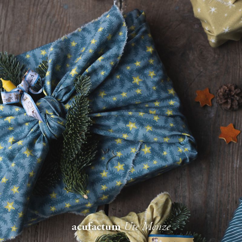 acufactum - Cotton fabric - Stars and fir - Daniela Drescher