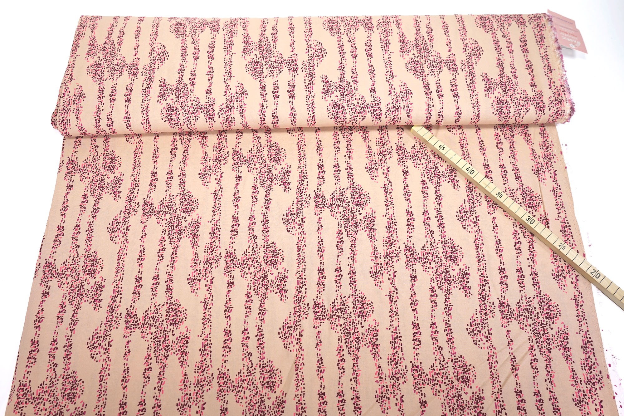 Viscose fabric - Crazy Stripe - Fibre Mood - antique pink