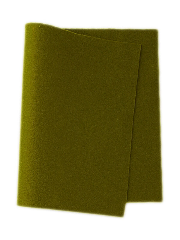 Wool felt leaf green • 100 % pure wool