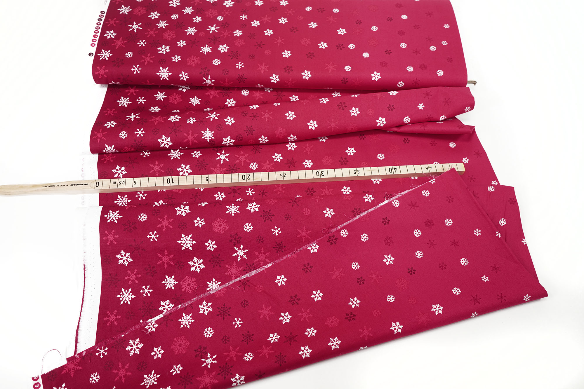 makower - Christmas 21 Scandi - Snowflake Ombre border red