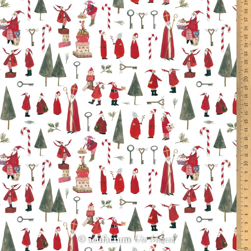 acufactum - Cotton fabric - Father Christmas - Silke Leffler