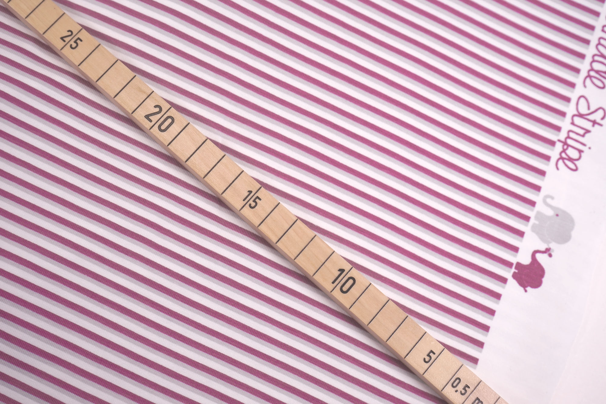Cotton jersey - stripes - aubergine