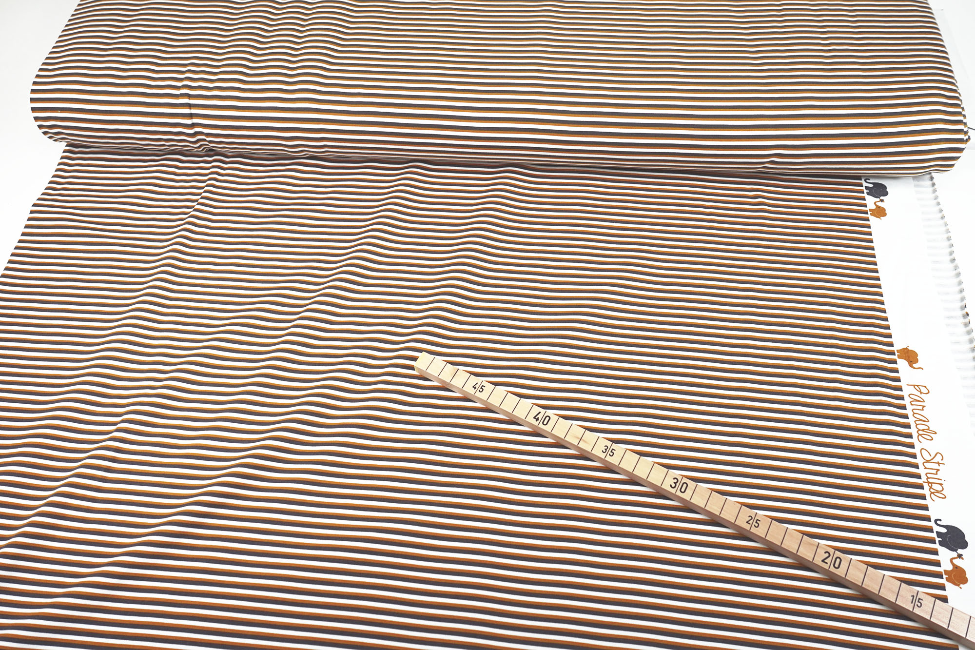 Cotton jersey - stripes - mustard