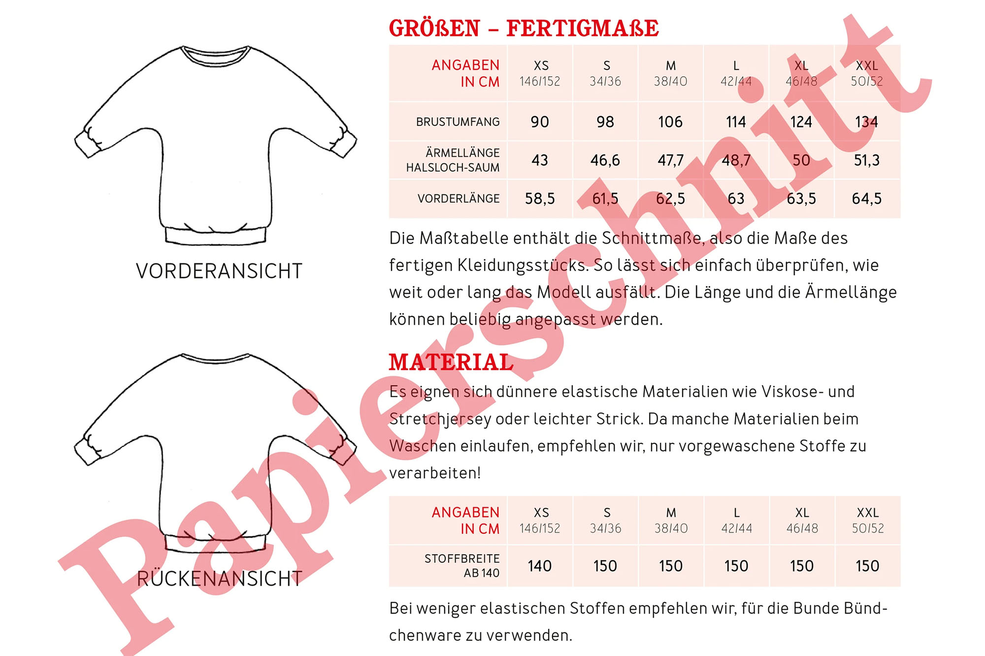Frau Silvie - Shirt with batwing sleeves and hem - Paper pattern - Schnittreif