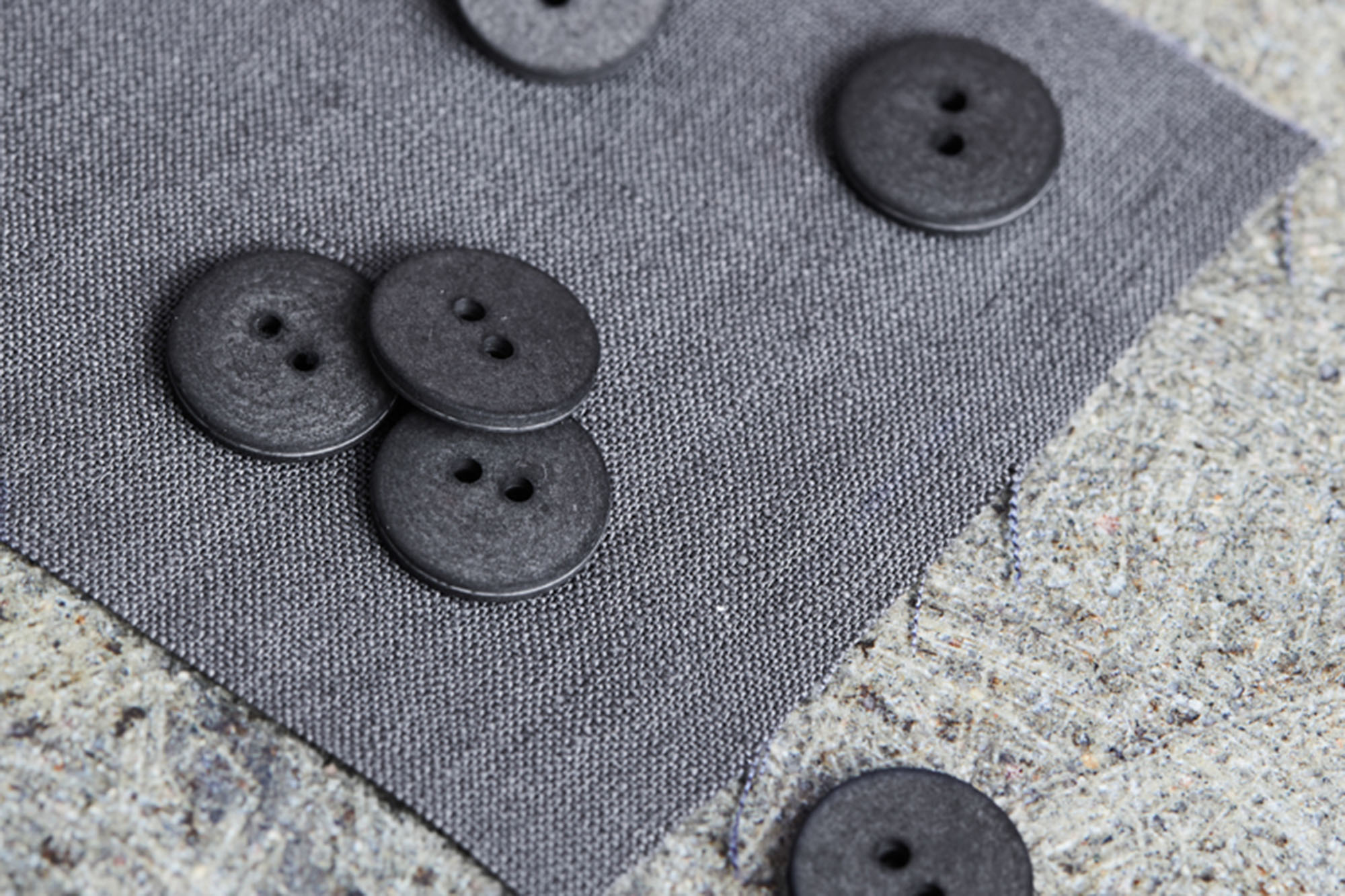 Button - Curb Cotton Button - mind the MAKER - 18 mm - calm grey