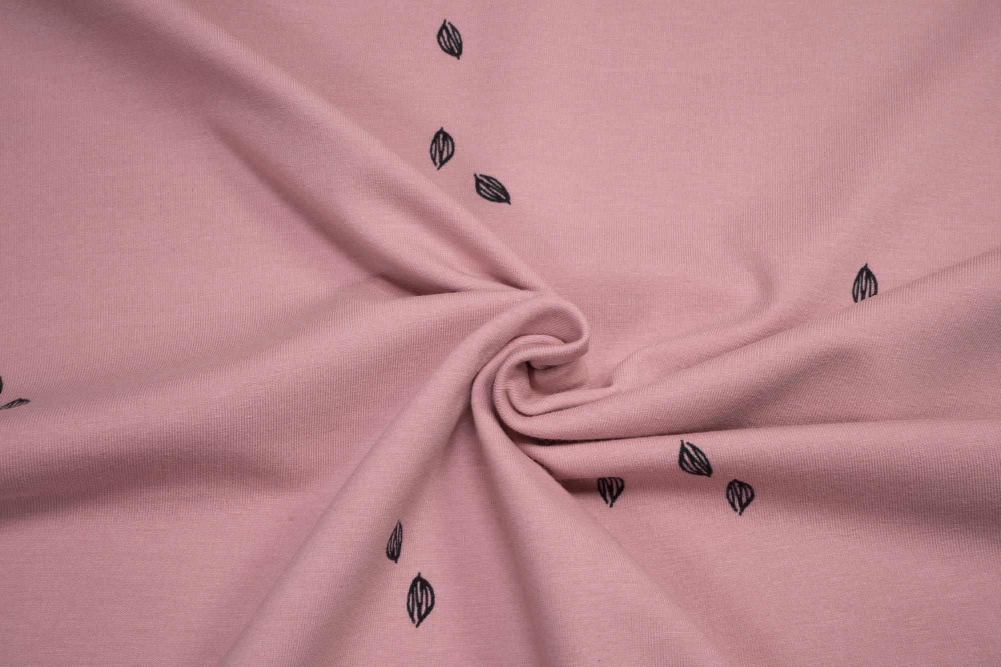 Biological Cotton Jersey Knit Fabric Safari Cocoa Beany Old Rose 0.5yd