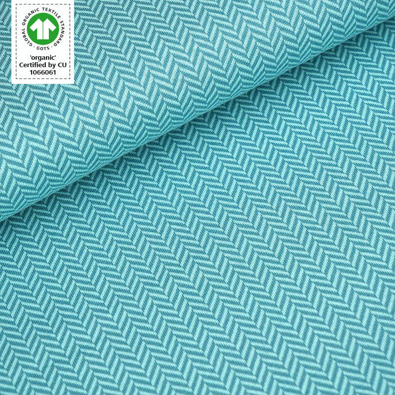 Stoffonkel - Organic jacquard - Herringbone - everglade (GOTS)