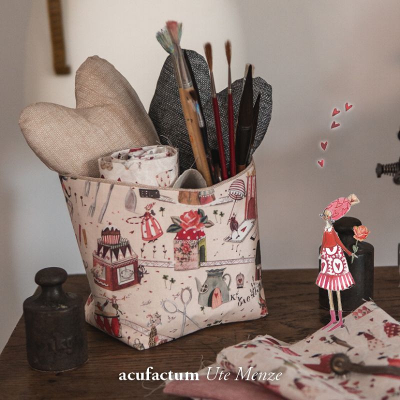 acufactum - Cotton fabric - Fantasy town - Silke Leffler