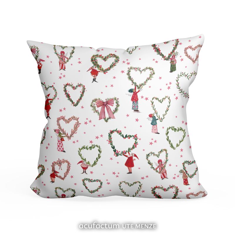 acufactum • Cotton fabric • Christmas hearts • Silke Leffler
