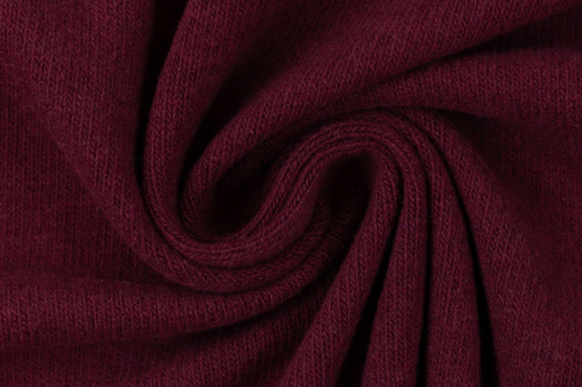 Knitted fabric Bono - brushed - plain - burgundy - made in Italy