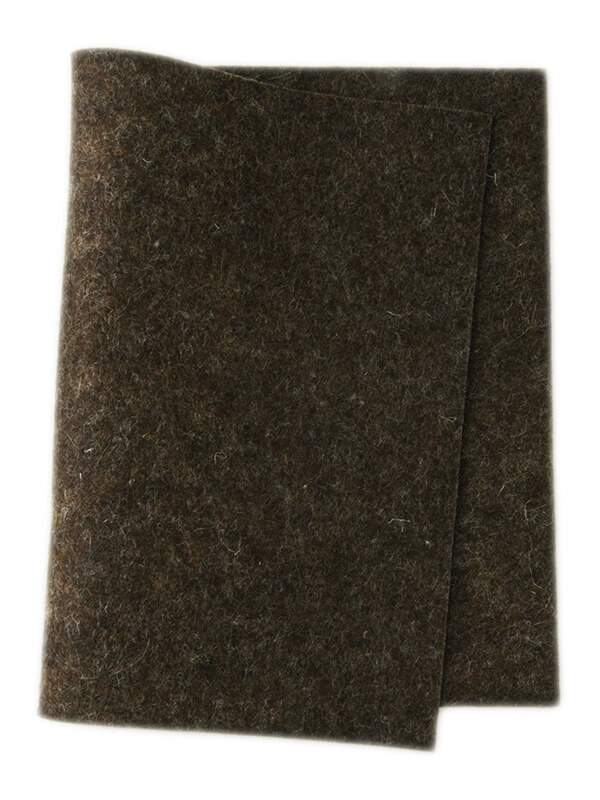 Wool felt mottled dark brown • 100 % pure wool