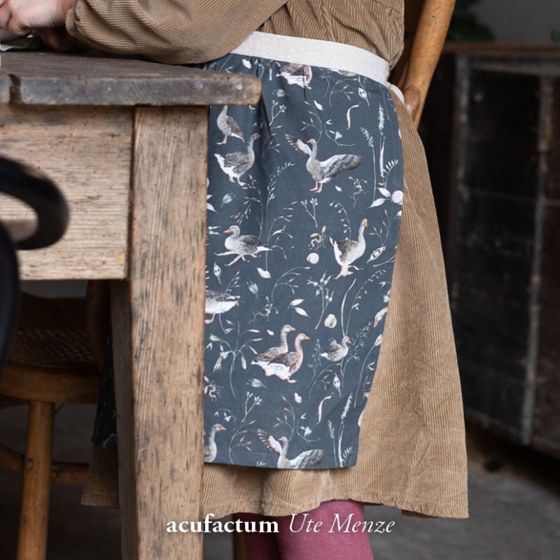 acufactum - Cotton fabric - Grey geese - Sophia Drescher