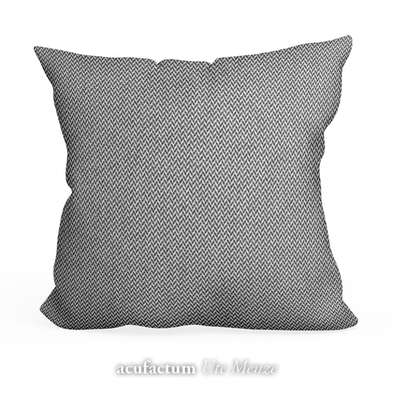 acufactum - Cotton fabric - herringbone - anthracite