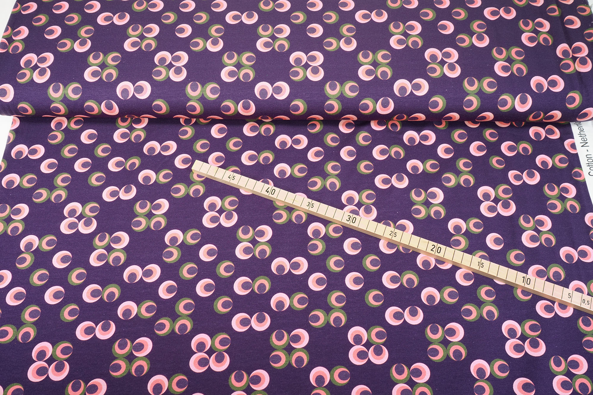 Cotton jersey - Lilac Circles - by Stenzo