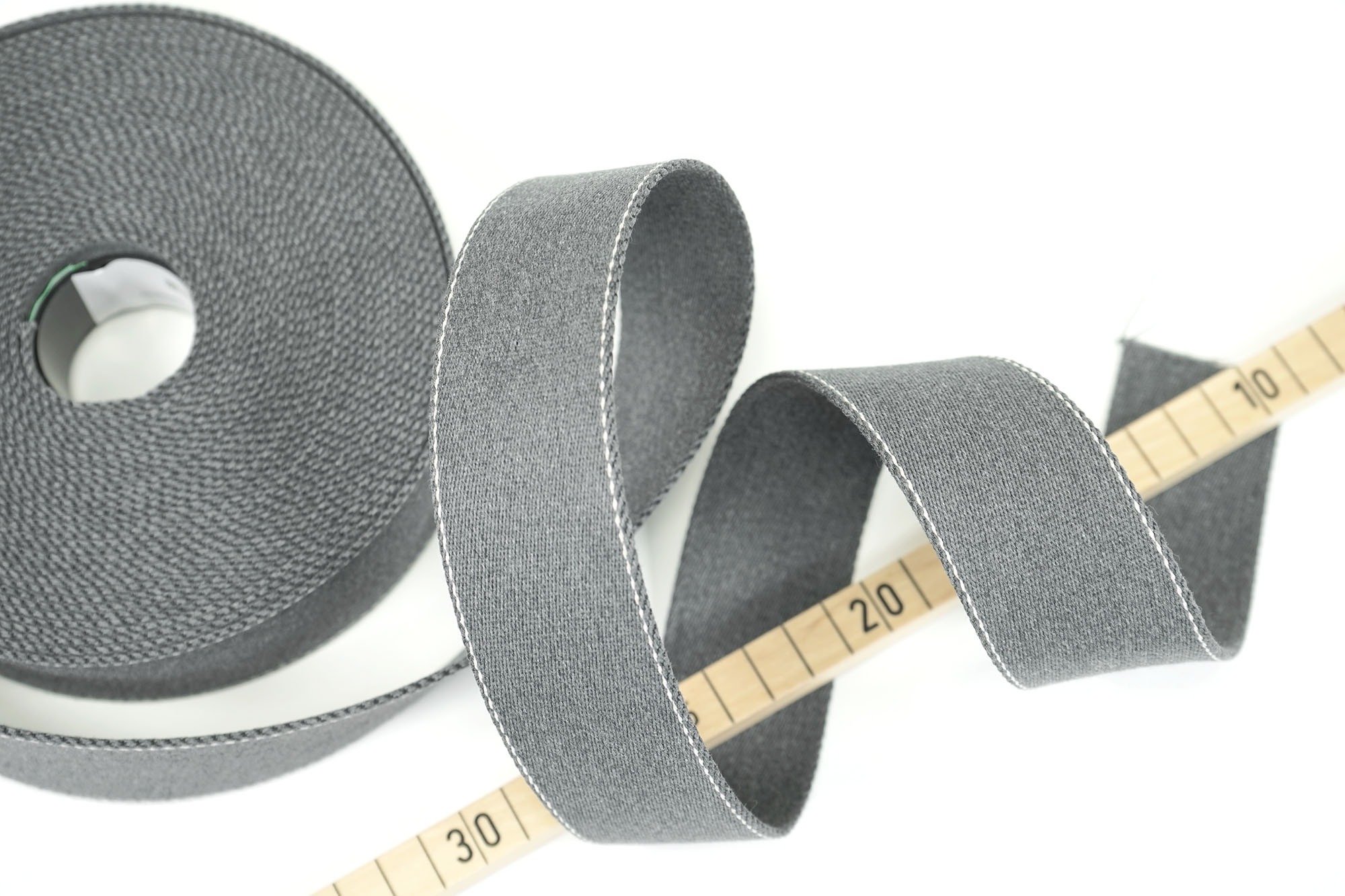Webbing - Doubleface - 40 mm - medium grey