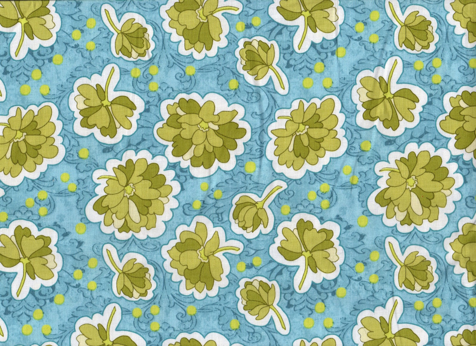 Riley Blake Bohemian Festival Floral in Blue Cotton Fabric