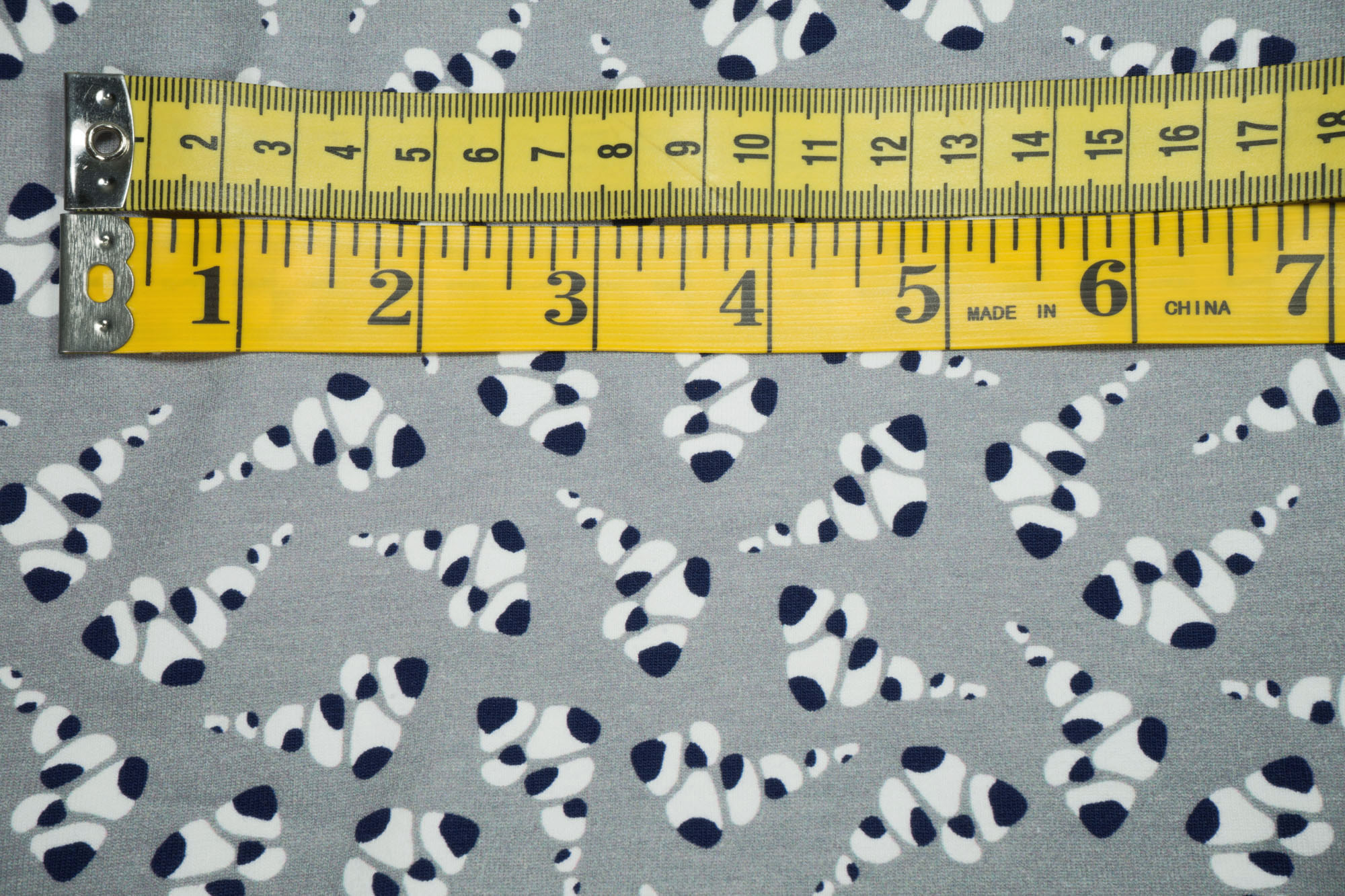 Cotton Jersey Knit Fabric Ladybell white dark blue Swafing excl. 0.5yd