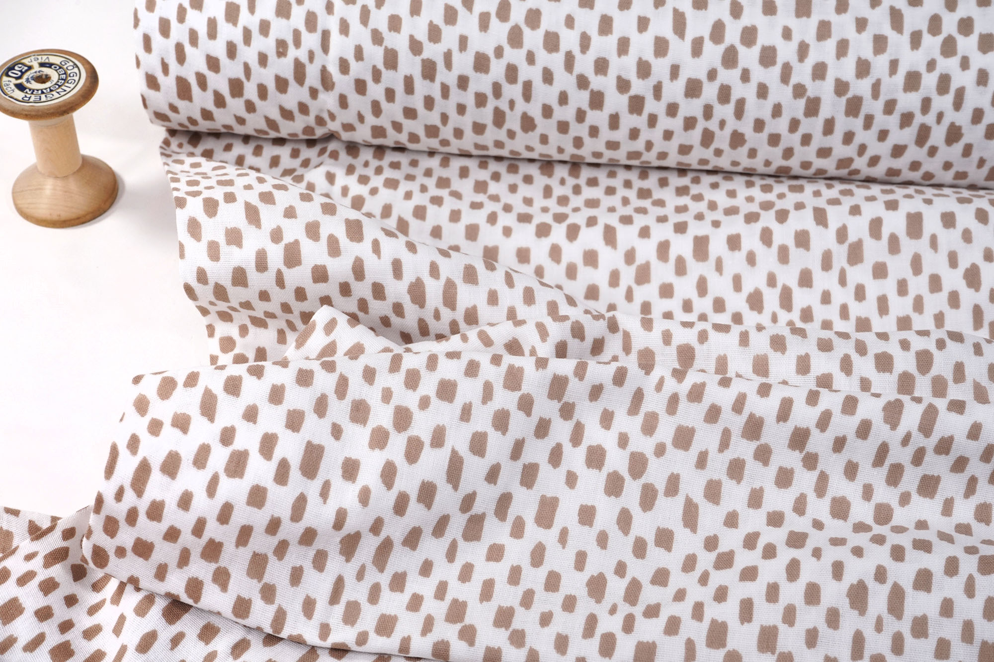 Organic Musselin double gauze squares sand on white
