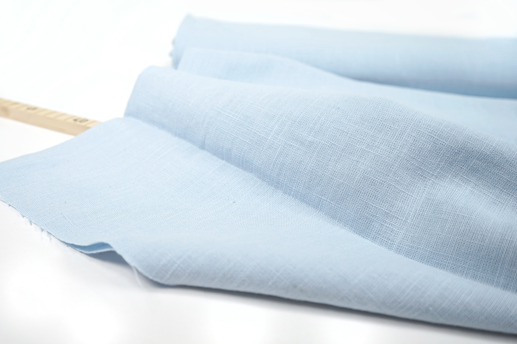 Pure linen - Damiel - light blue - plain - pre-washed