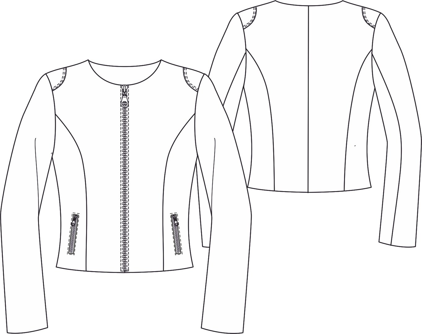 Ladies Biker Jacket Estelle, Paper Pattern