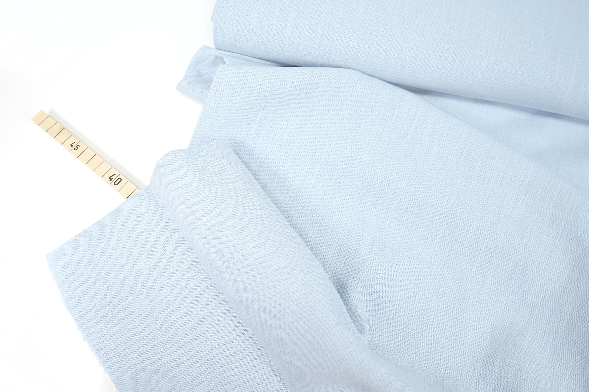 Pure linen - Damiel - light blue - plain - pre-washed