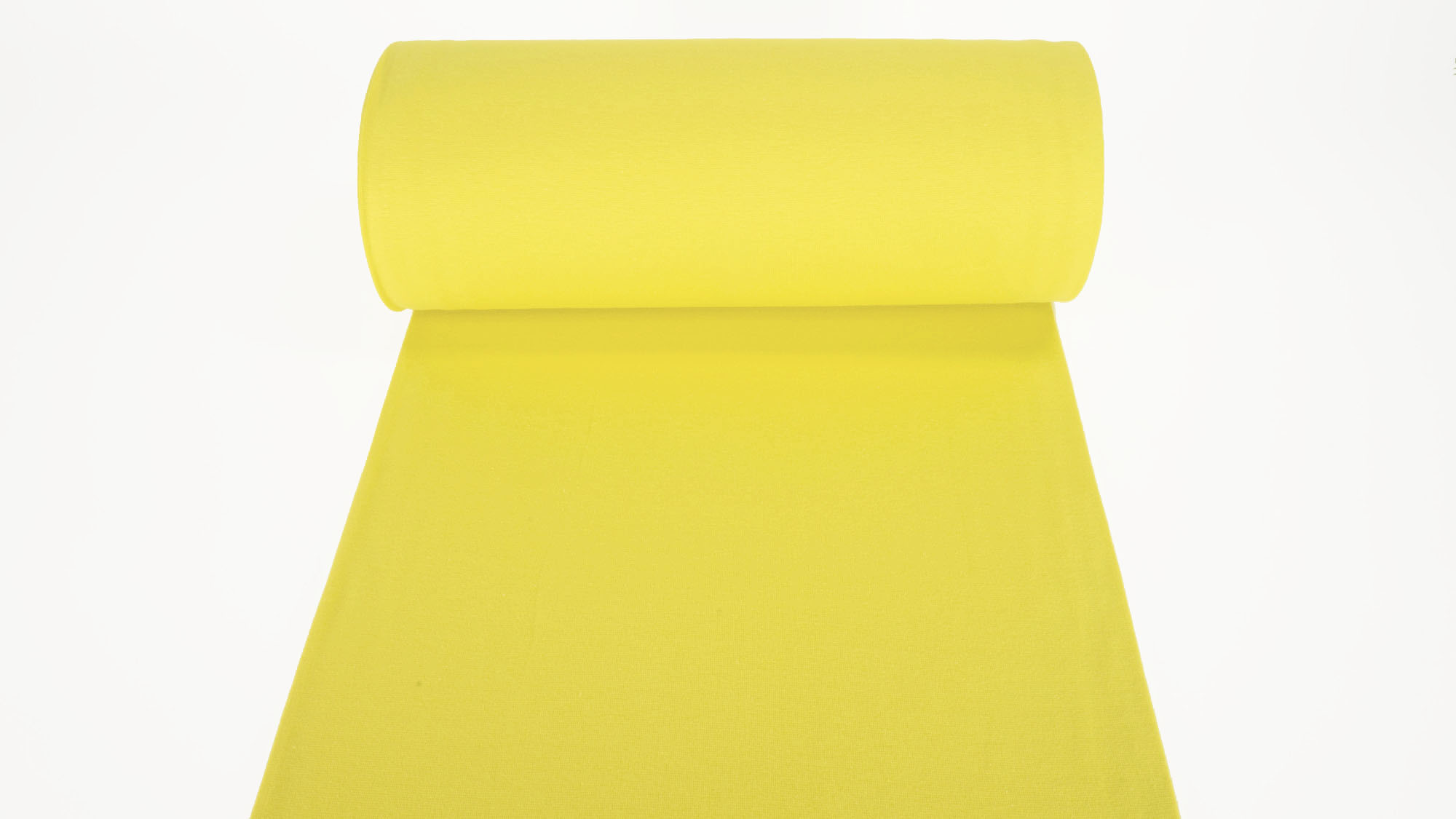Rib knit fabric plain uni lemonade
