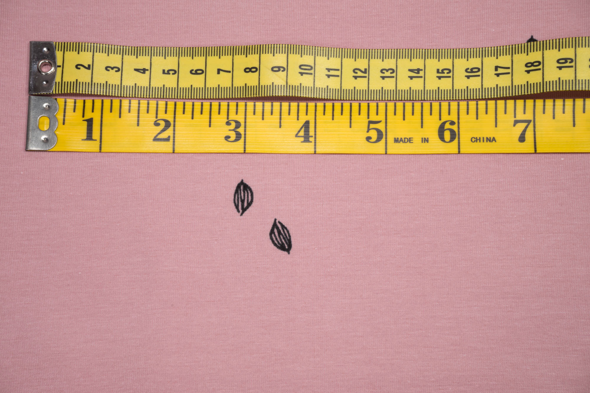 Biological Cotton Jersey Knit Fabric Safari Cocoa Beany Old Rose 0.5yd