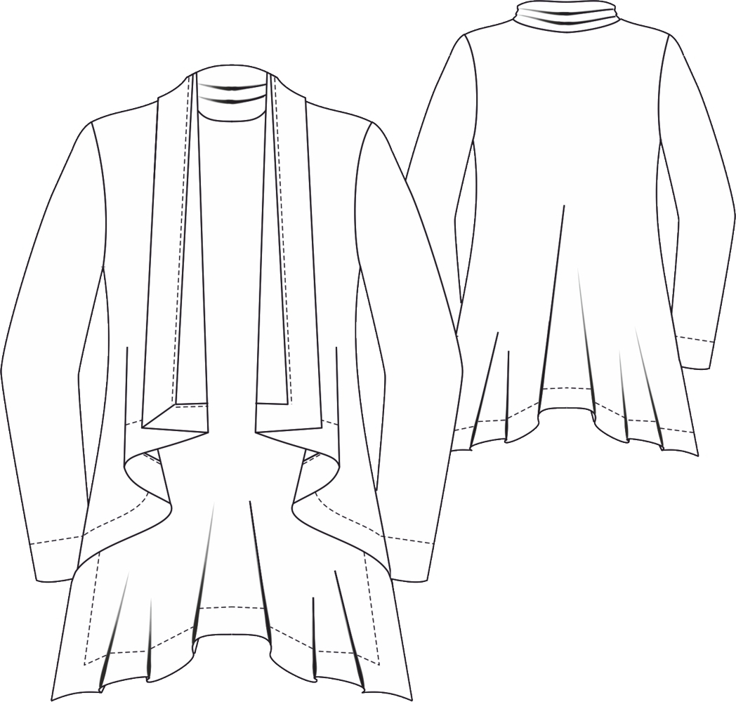 Cardigan Giselle Ladies, Paper Pattern