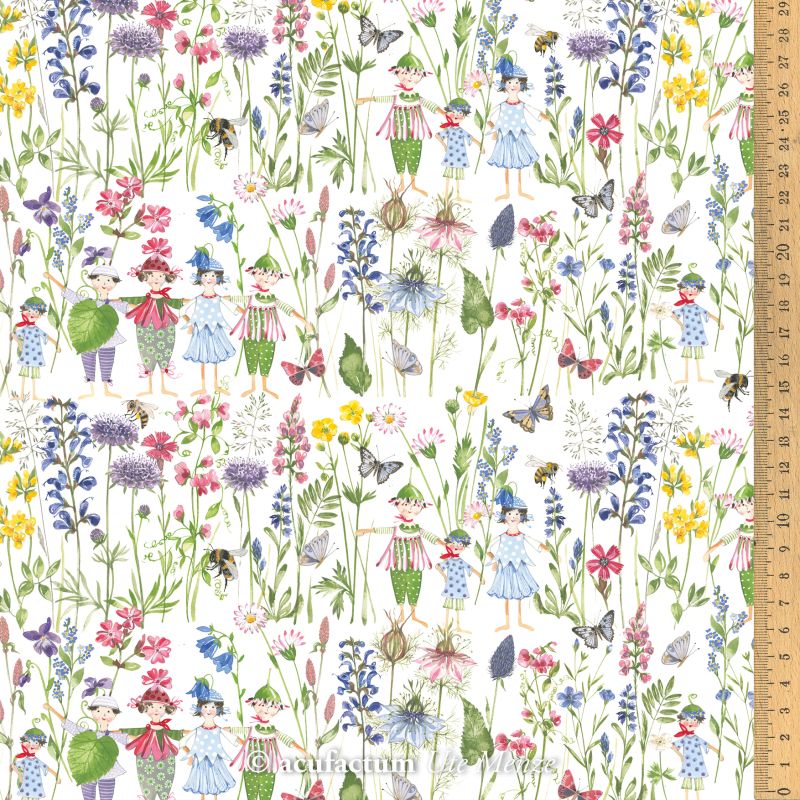 acufactum - Cotton fabric - Flower children - Kerstin Heß