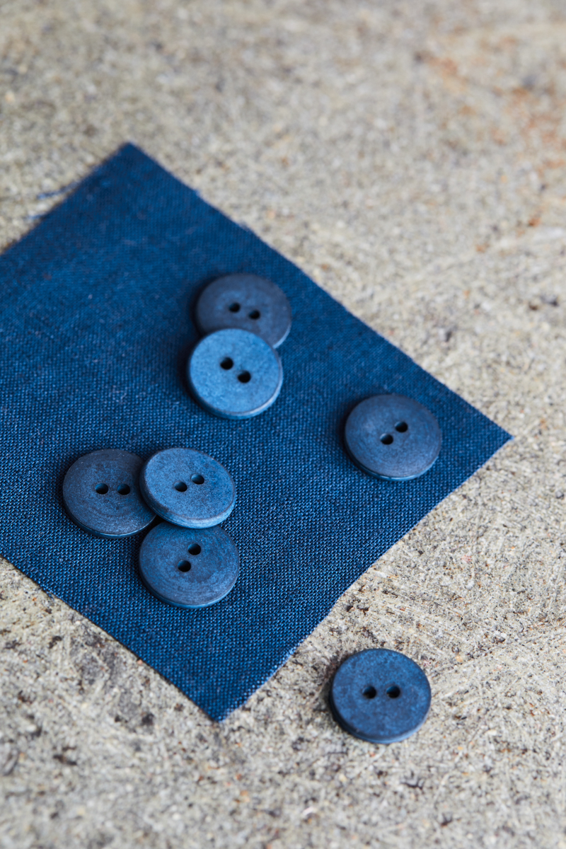 Button - Curb Cotton Button - mind the MAKER - 18 mm - ocean