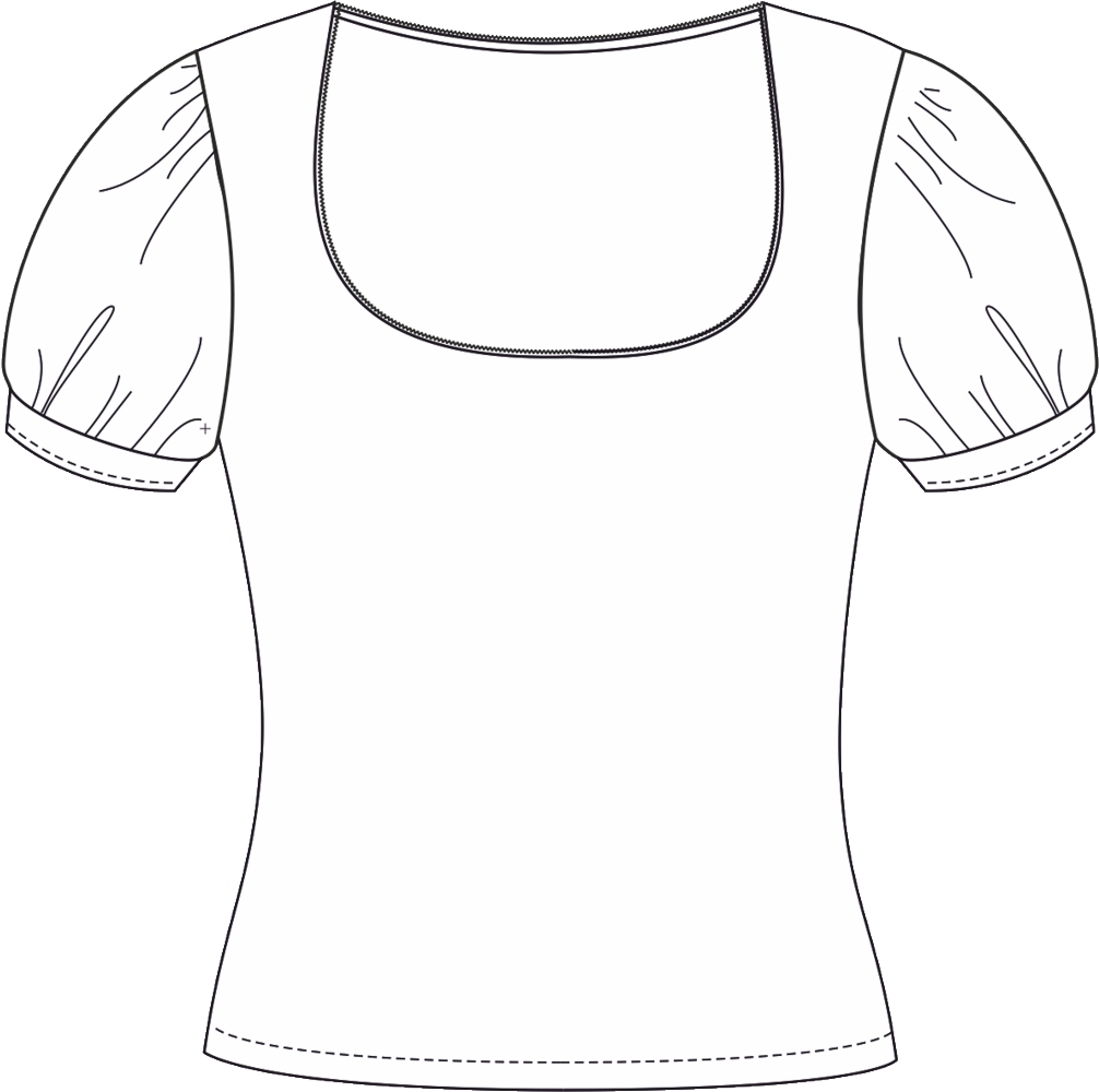 Dirndl T-Shirt Jackie Ladies, Paper Pattern