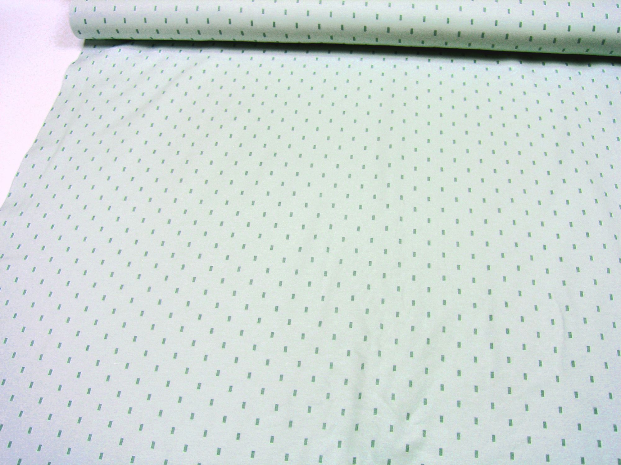 Fabric Jersey small rectangle on mint Knit Fabric