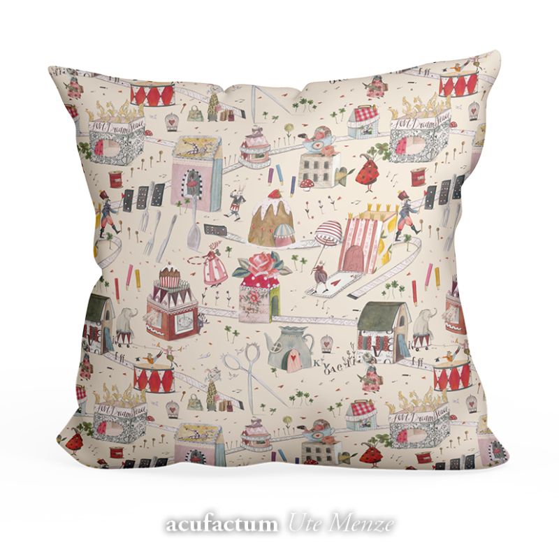 acufactum - Cotton fabric - Fantasy town - Silke Leffler
