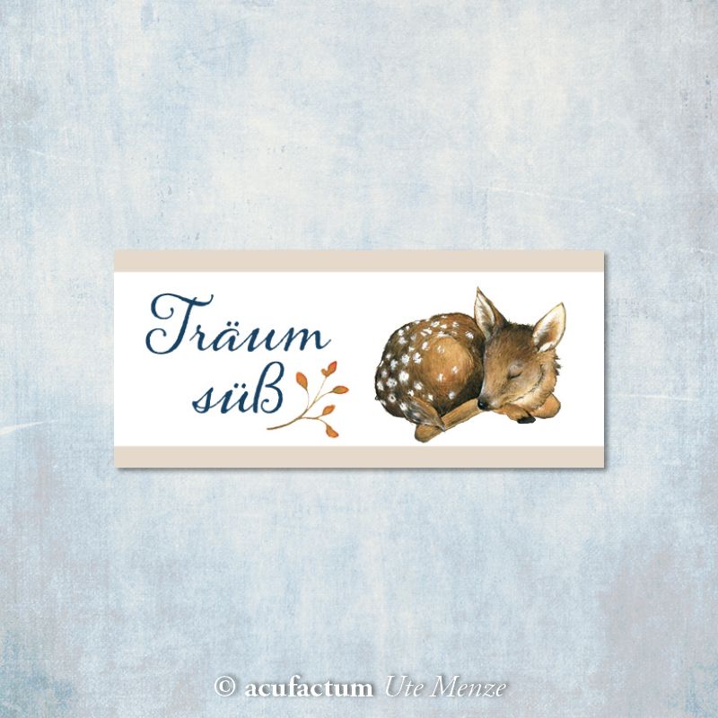 acufactum - Woven label - Träum süß - Deer