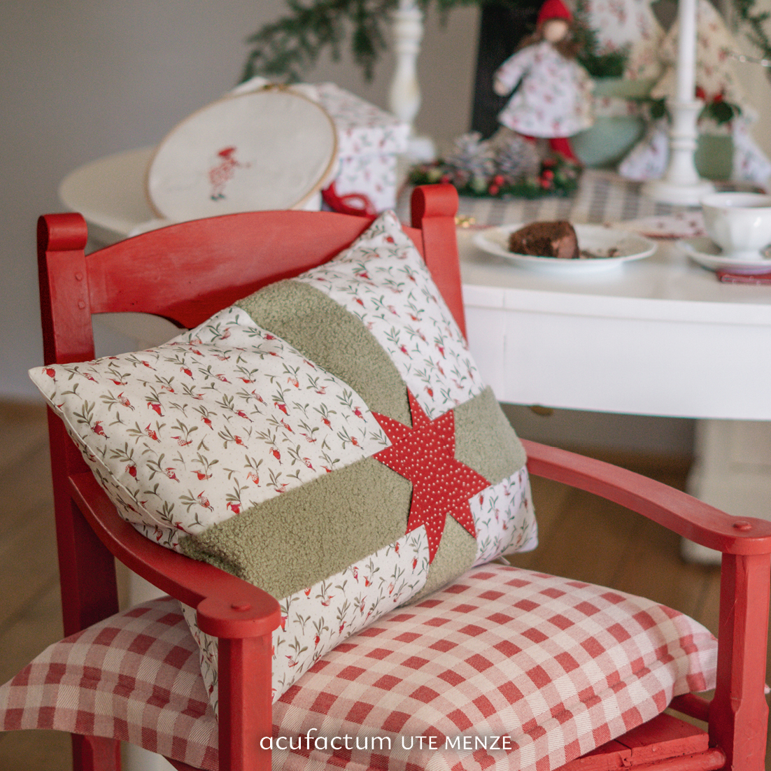 acufactum - Cotton fabric - Mistletoe elves - Silke Leffler