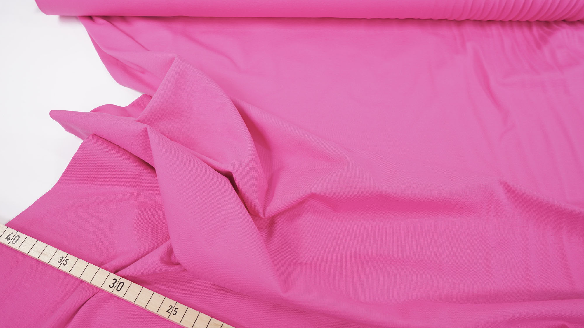 Cotton Jersey Knit Fabric • uni • raspberry rose
