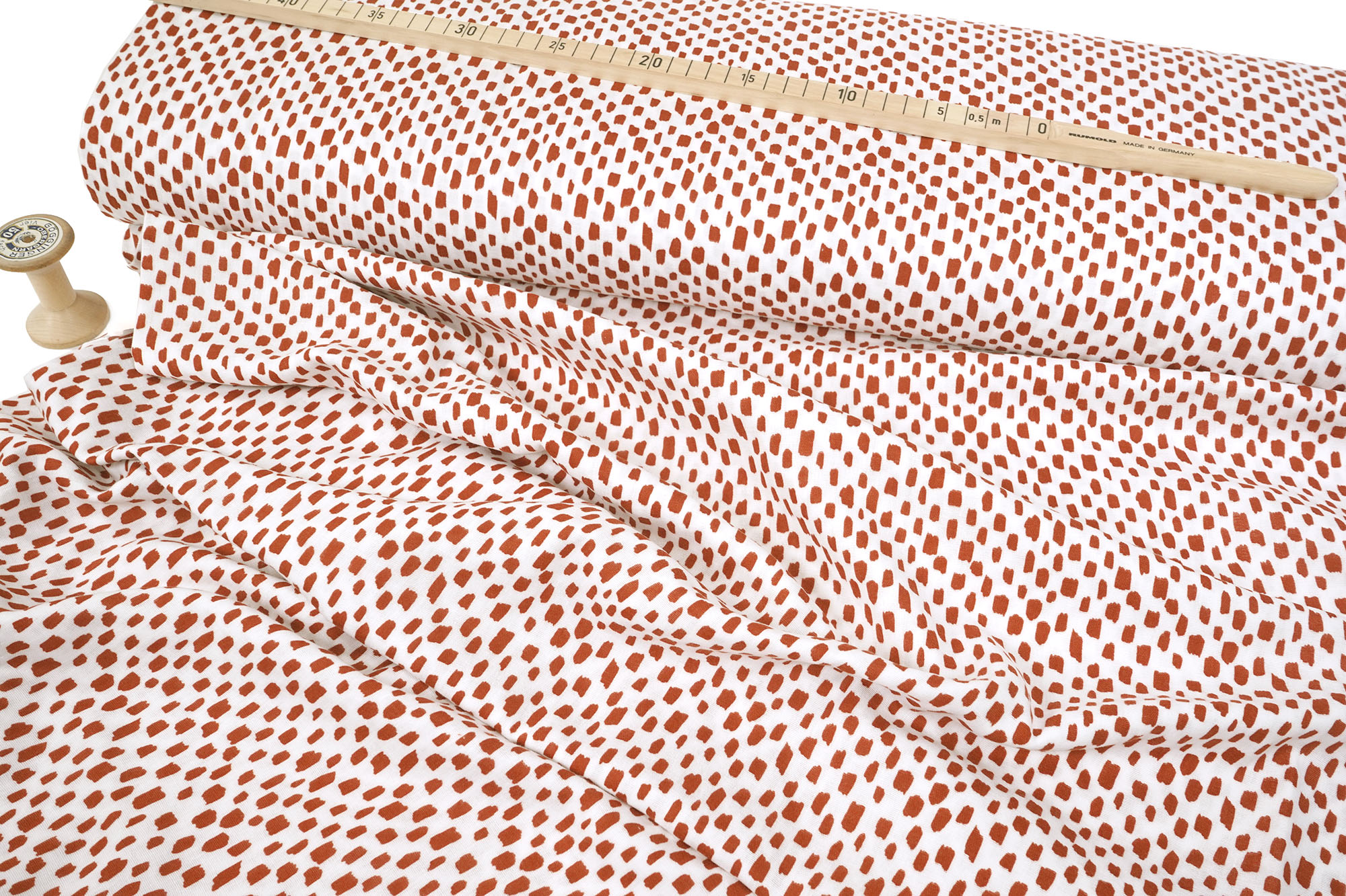 Organic Musselin double gauze squares rust on white