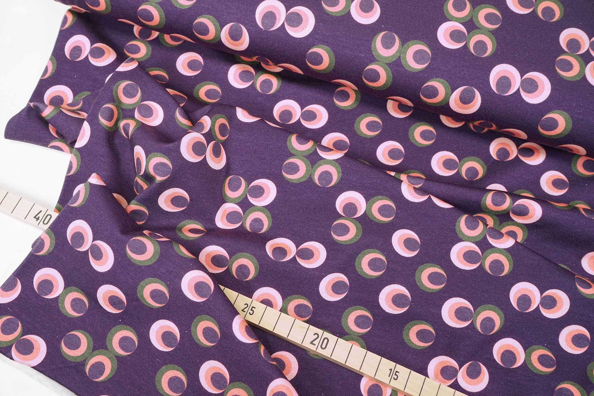 Cotton jersey - Lilac Circles - by Stenzo