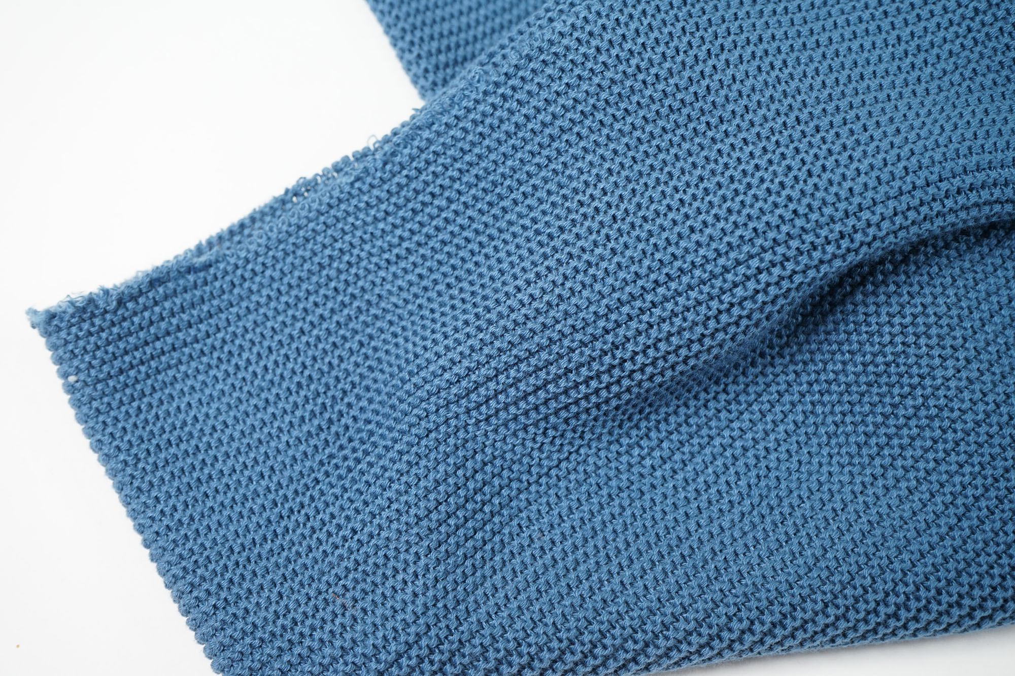 Knitted fabric - wave knit - Ella - denim