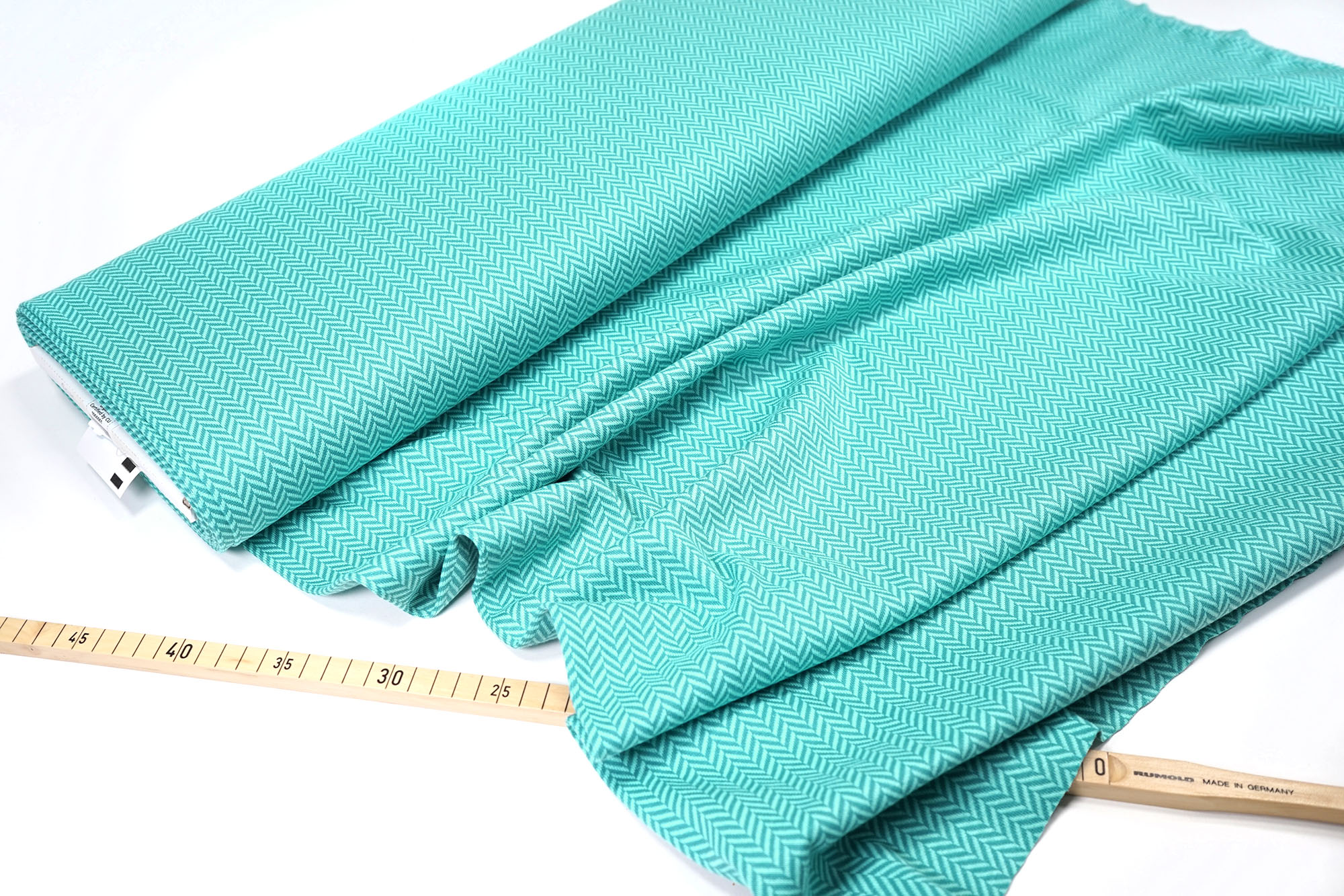 Stoffonkel - Organic jacquard - Herringbone - everglade (GOTS)