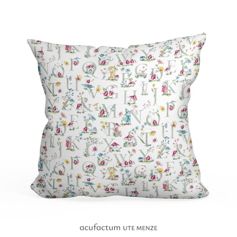 acufactum - Cotton fabric - Wiesenfest Alphabet - Carola Gutwill
