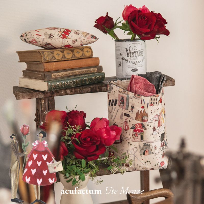 acufactum - Cotton fabric - Fantasy town - Silke Leffler