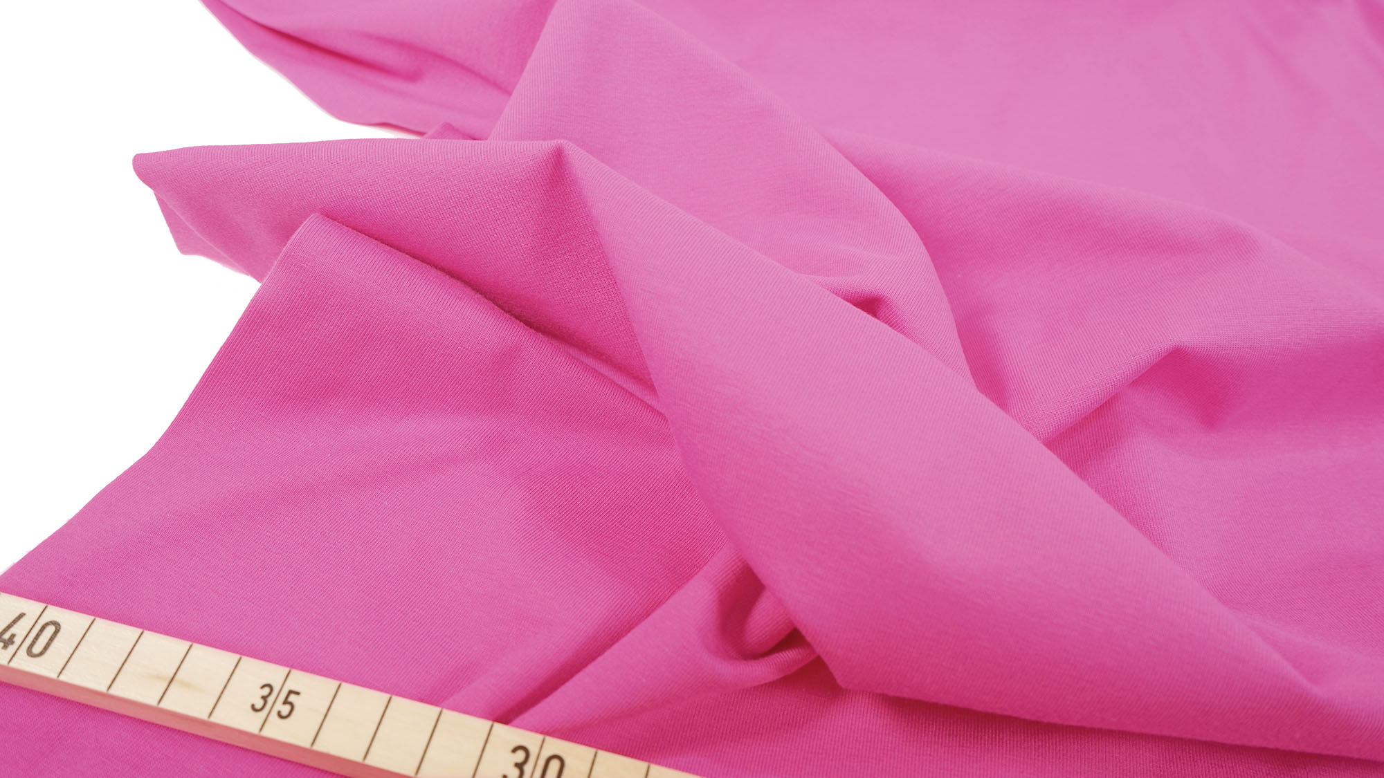 Cotton Jersey Knit Fabric • uni • raspberry rose