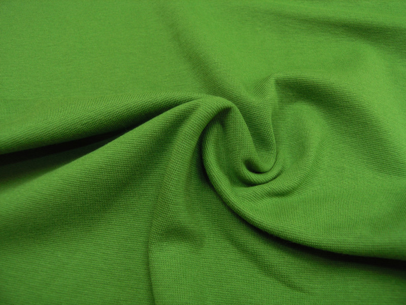 Ribbing tube uni green Cotton Jersey Knit Fabric
