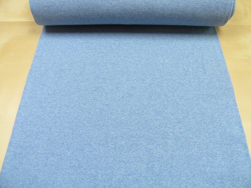 Ribbing tube uni light blue flecked Cotton Jersey Knit Fabric
