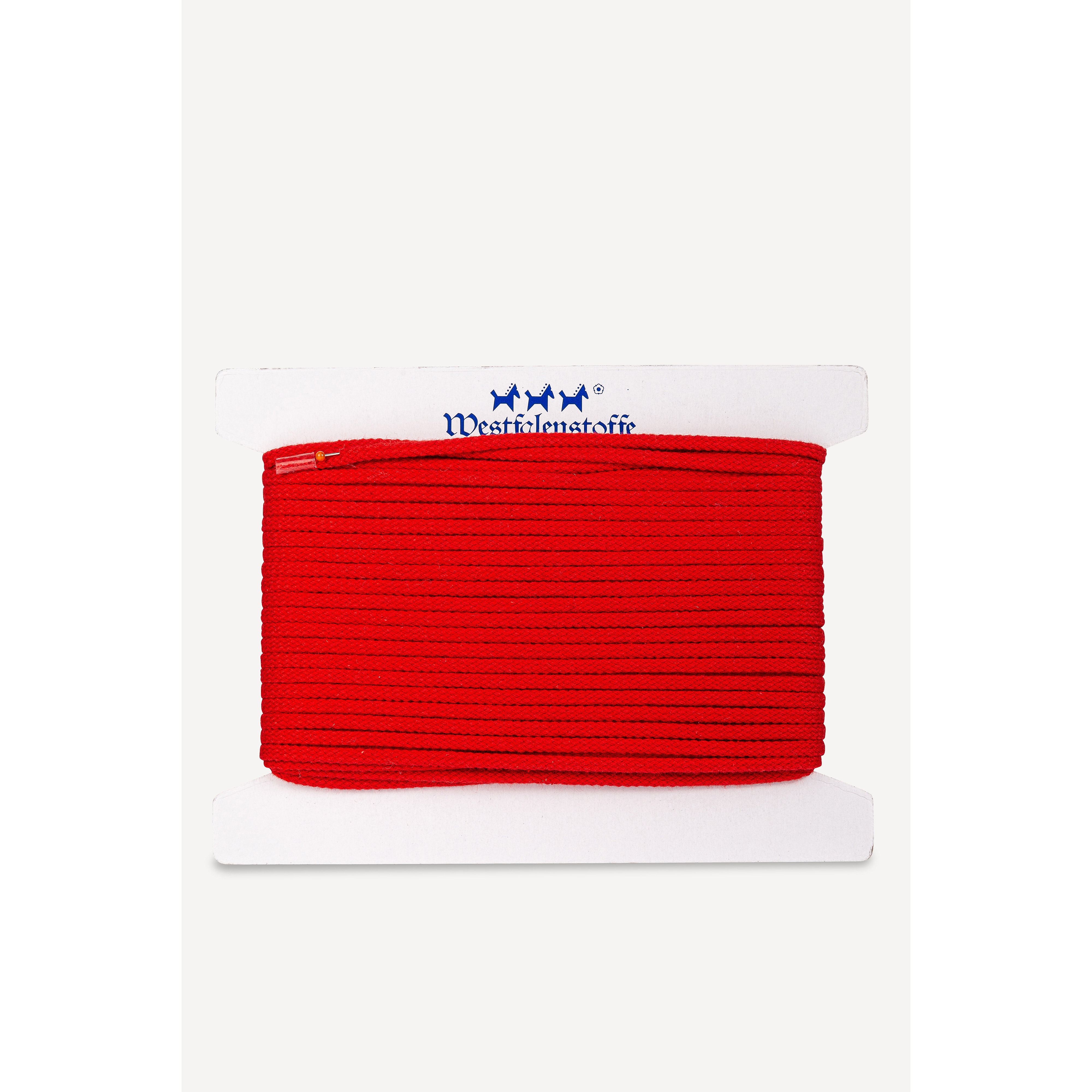 Cotton cord - red - 7 mm