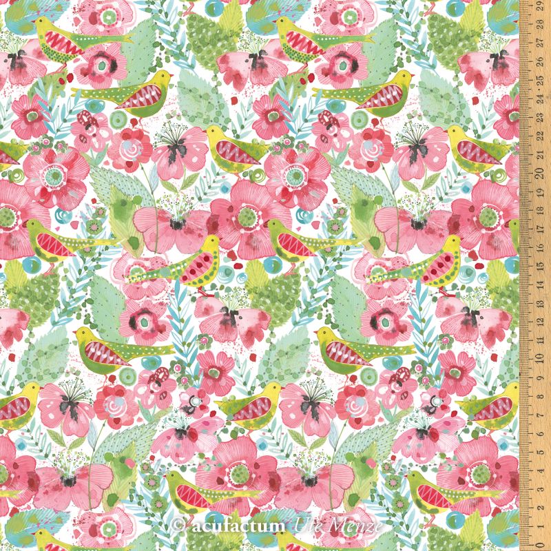 acufactum - Cotton fabric - Flower paradise - Kerstin Heß