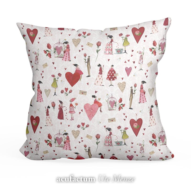 acufactum - Cotton Fabric - Love - Silke Leffler
