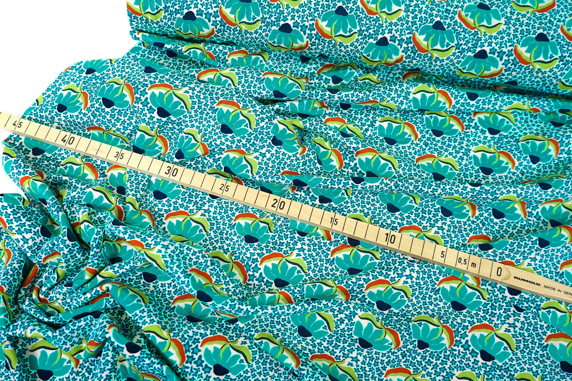 Cotton jersey - Aqua Flower - Stenzo