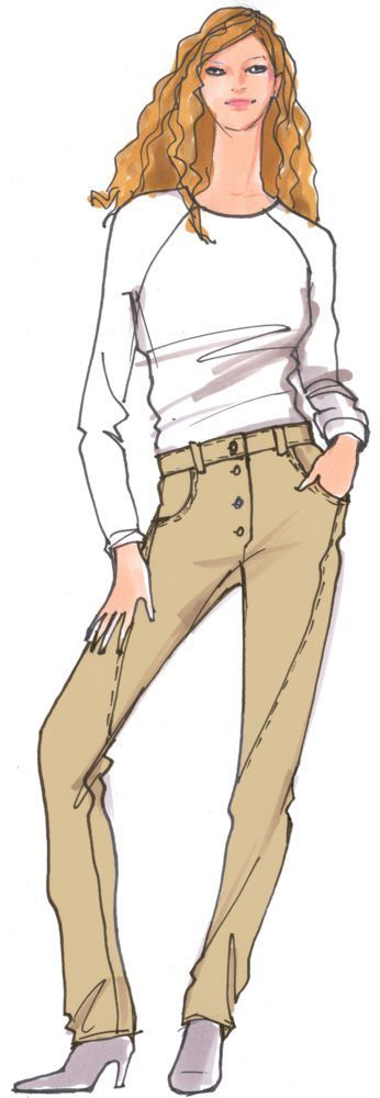 Trousers Isa Ladies, Paper Pattern